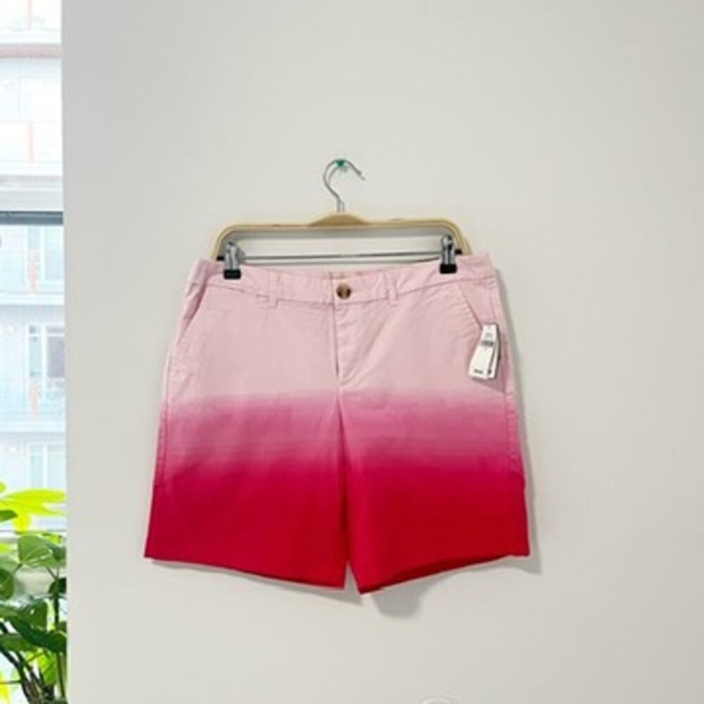 NEW Gap Pink Ombre Boyfriend Khaki Shorts Size 10